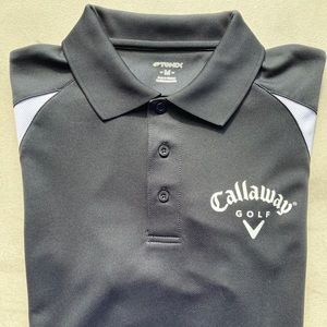 Black Tonix Polo with Callaway Golf Logo MD